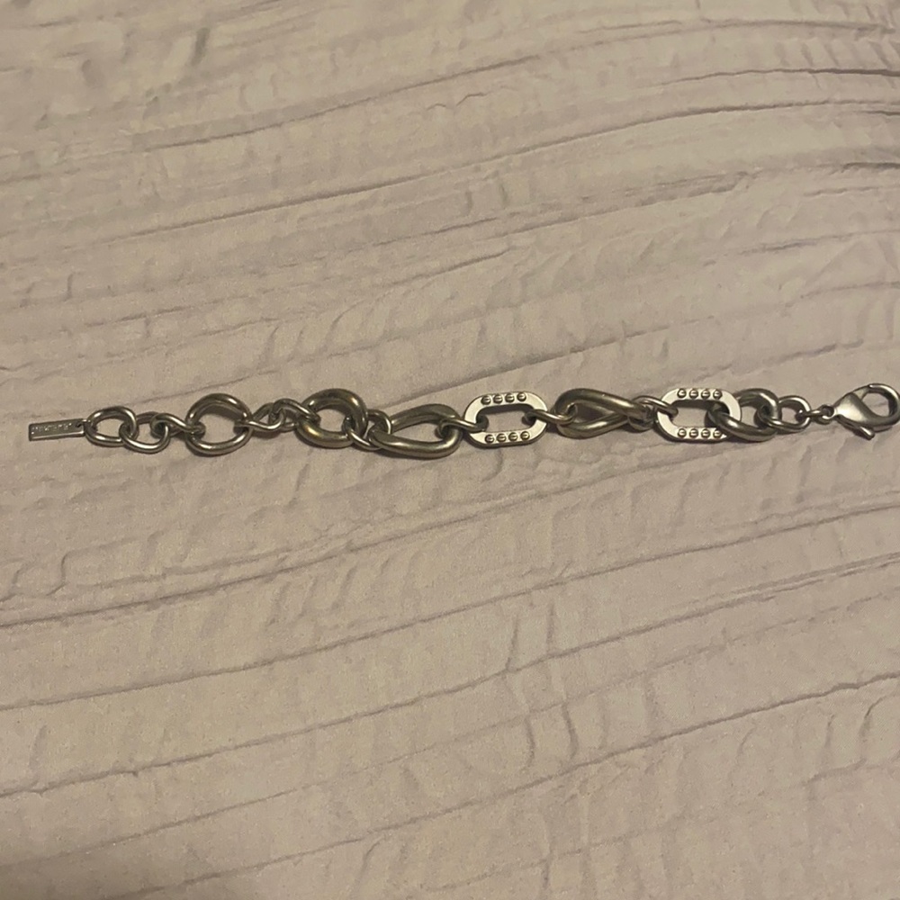 Jewel mint Silver tone bracelet